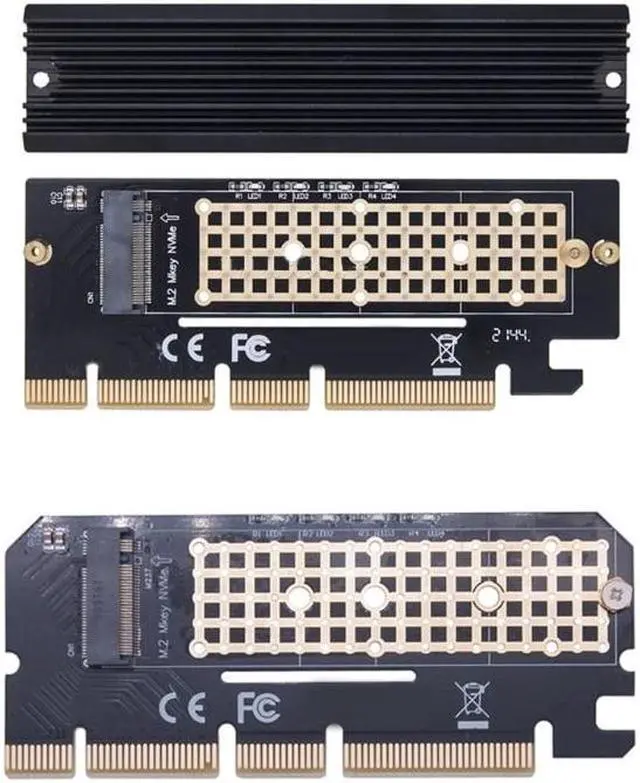 Alt view image 2 of 6 - M2 SSD PCIE Adapter Aluminium Alloy Expansion Card Computer Adapter Interface M2 NVMe SSD To PCIE 3.0 16X Riser(as shown)