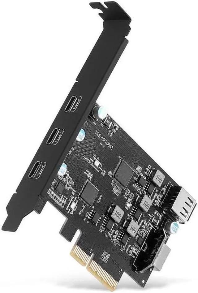 Alt view image 5 of 6 - PCI-E to USB 3.2 Expansion Card ,3.2 gen2 20Gpbs (3X Type-C, 1x USB-A, 1x USB Type-E A-Key) , USB-C PCI-Express Card