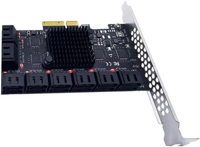 Main image of PCIE SATA Card PCIe to 16 Ports SATA 3.0 6G SSD Adapter Card Computer Accessories Support 16 SATA 3.0 Devices