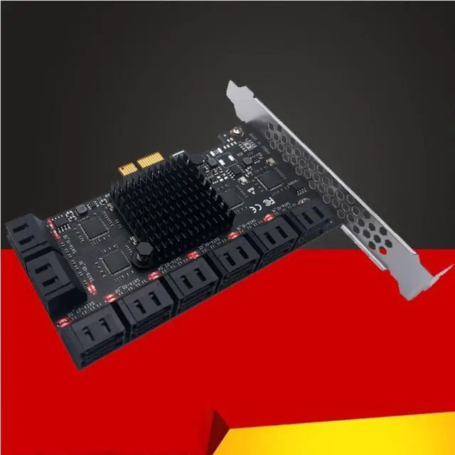 Alt view image 6 of 6 - PCIE SATA Card PCIe to 16 Ports SATA 3.0 6G SSD Adapter Card Computer Accessories Support 16 SATA 3.0 Devices
