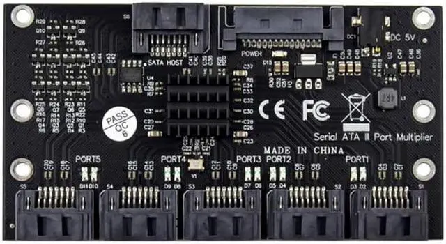 Alt view image 3 of 6 - PCIE SATA III 6 Ports Controller Card Slots PCI Express SATA 3.0 Adapter 6Gbps Expansion Card for Chia Mining JMB575