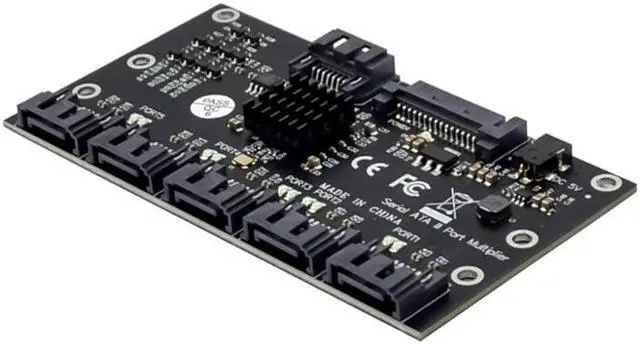 Alt view image 2 of 6 - PCIE SATA III 6 Ports Controller Card Slots PCI Express SATA 3.0 Adapter 6Gbps Expansion Card for Chia Mining JMB575