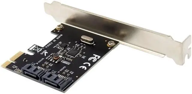 Alt view image 5 of 6 - PCI-Express ASM1061 Single Chip Sata Expansion Card PCI-E to 2 Sata Gen3 6Gb Host Controller Adapter