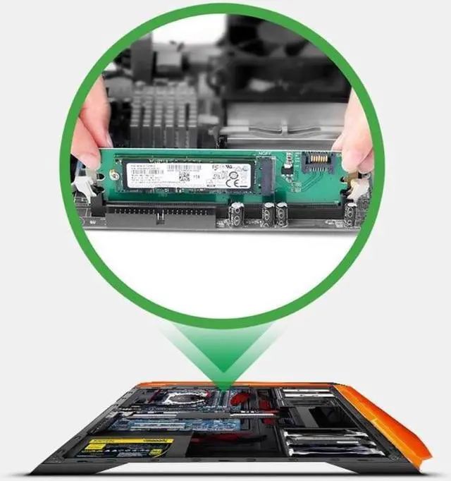 Alt view image 2 of 6 - M.2 Ngff- SSD to SATA Adapter DDR2 Powered SATA to M.2 SSD Ngff- B Key Convert Card to Win 7/8/10 Support 2242-60-80 SSD