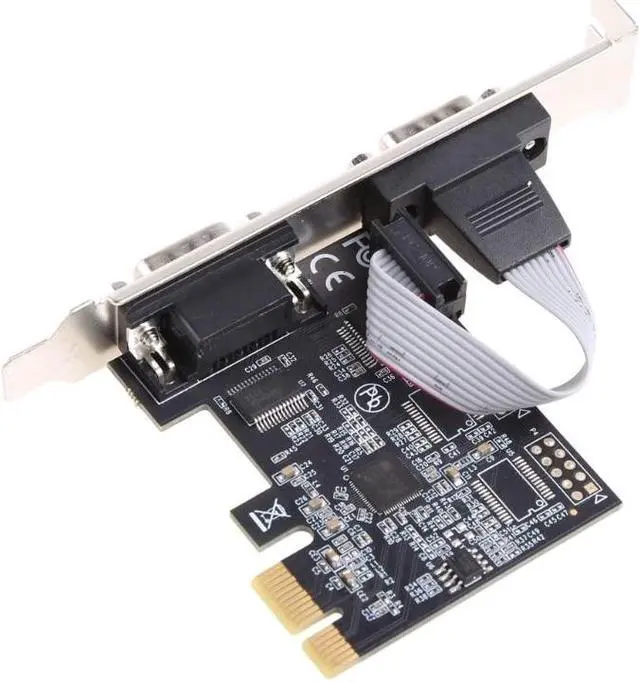 Alt view image 5 of 6 - PCIE 2 Port Serial Expansion Card PCI for Express PCI-E to Industrial DB9 x2 Serial RS232 COM Port Adapter AX99100 Chip
