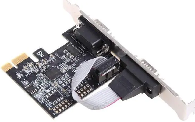 Alt view image 4 of 6 - PCIE 2 Port Serial Expansion Card PCI for Express PCI-E to Industrial DB9 x2 Serial RS232 COM Port Adapter AX99100 Chip