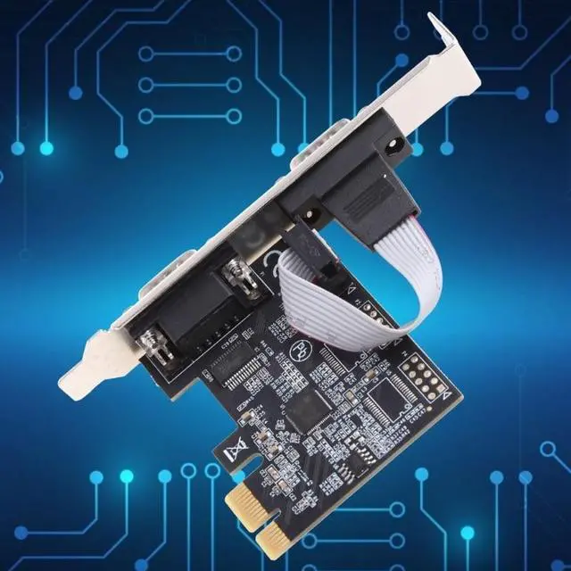 Alt view image 2 of 6 - PCIE 2 Port Serial Expansion Card PCI for Express PCI-E to Industrial DB9 x2 Serial RS232 COM Port Adapter AX99100 Chip