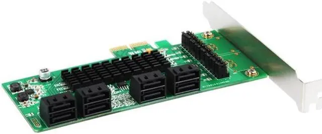 Alt view image 2 of 6 - 8 Port Sata 3 PCI Express Expansion Card PCI-E Sata Controller PCIe 1X to Sata III 6Gb Adapter Add On Cards For HDD SSD