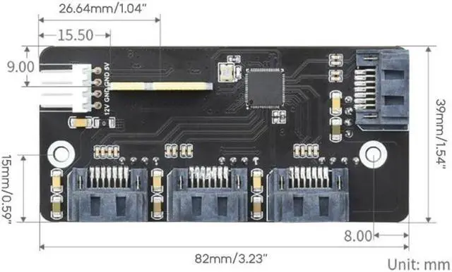 Alt view image 5 of 6 - PCIE to SATA Adapter PCIE to SATA3.0 Expansion Card 4Port SATA3.0 Expansion Card Adapter 6Gbps Speed SATA Interface