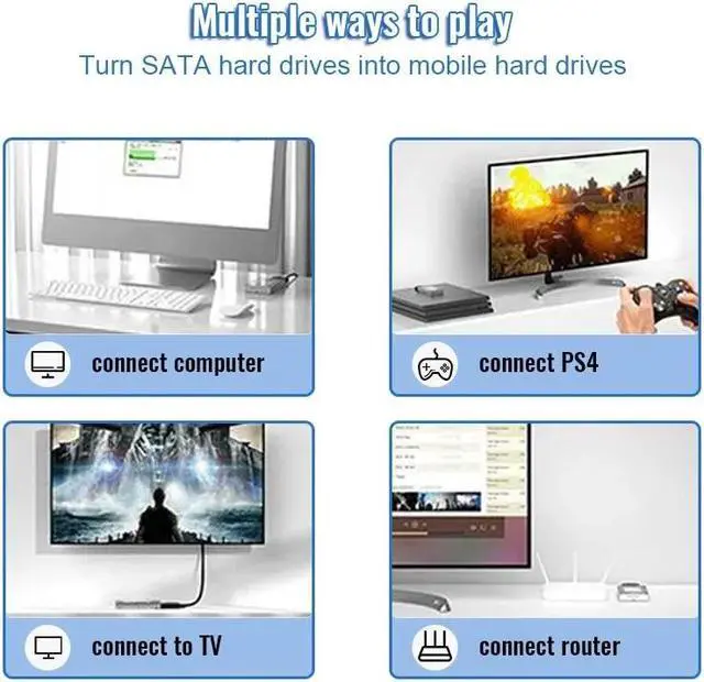 Alt view image 4 of 6 - Usb 2.0 Sata Adapter Cable Hard Disk Adapter Sata Hard Disk Seconds Change Into Mobile Hard Disk 2.5-inch Usb 3.0 To Sata For Pc(USB3.0-Amouth)