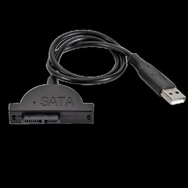 Alt view image 3 of 5 - USB 2.0 to Mini Sata II 7+6 13Pin Adapter For Laptop CD/DVD ROM Slimline Drive Converter Cable Screws Steady Style 1Pcs