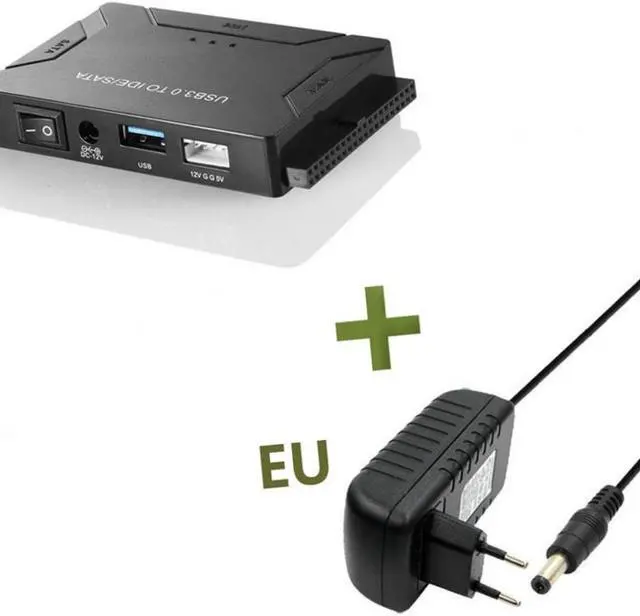Alt view image 2 of 6 - Universal USB 3 0 to SATA IDE Converter External Hard Drive Adapter Kit 2 5 3 5 inch Hard Drive Adapter(Black1mUK Plug)