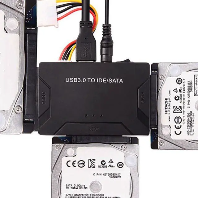 Alt view image 5 of 6 - Universal USB 3 0 to SATA IDE Converter External Hard Drive Adapter Kit 2 5 3 5 inch Hard Drive Adapter(Black1mUK Plug)