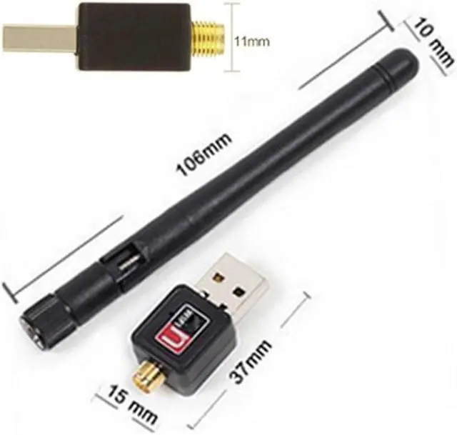 Alt view image 5 of 5 - USB Wifi Adapter 150Mbps 2.4 ghz Antenna USB 802.11n/g/b Ethernet Wi-fi dongle MT7601 Wireless Network Card for PC Windows