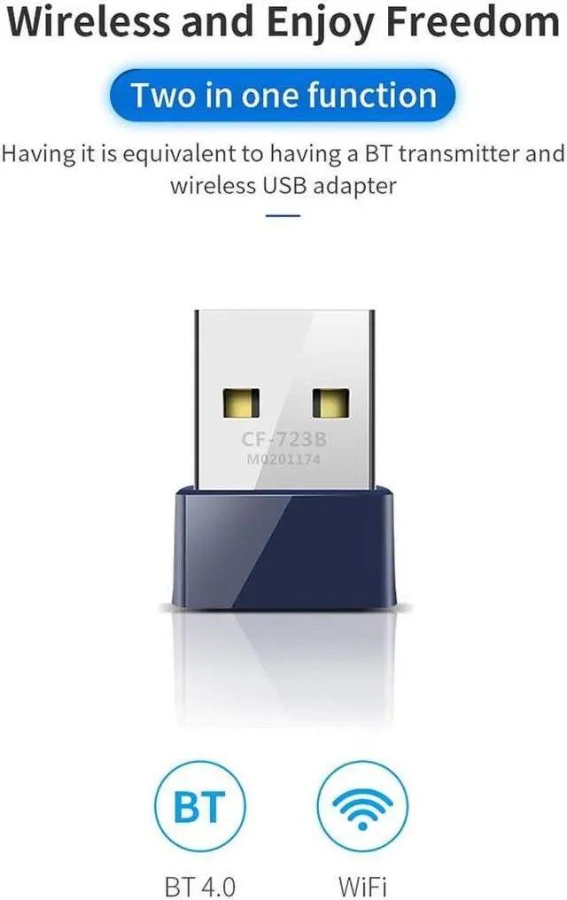 Alt view image 4 of 6 - CF-723B USB Bluetooth-Compatible 4.0 Dongle Adapter For PC Computer Speaker Wireless BT 4.0 Music Receiver Lan Wi-Fi Transmitter