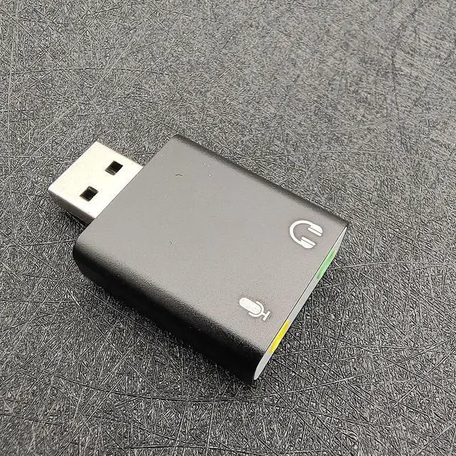 Alt view image 6 of 6 - USB External Sound Card Jack 3.5mm USB Audio Adapter USB To Audio Headset Microphone For Macbook Computer Laptop PS4 Sound Card(No Cable)