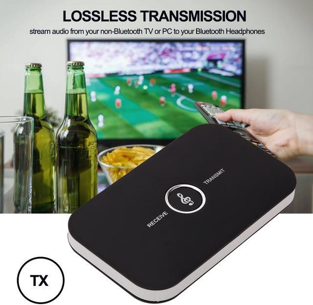 Alt view image 6 of 6 - B6 Bluetooth-Compatible 5.0 Audio Transmitter Receiver Wireless Adapter 3.5mm AUX RCA for TV PC Headphones Home Stereo Car Audio