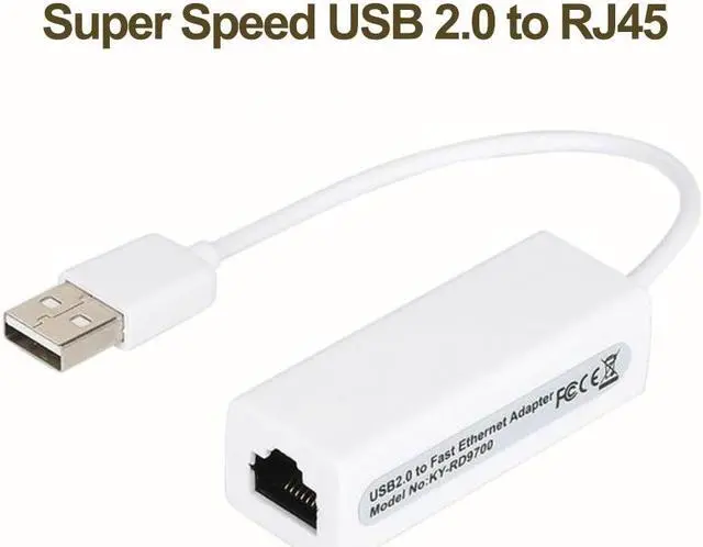 Alt view image 2 of 6 - Portable USB 2.0 To RJ45 Network Card 10Mbps USB To RJ45 Ethernet Lan Adapter for PC Laptop Windows 7/8/10