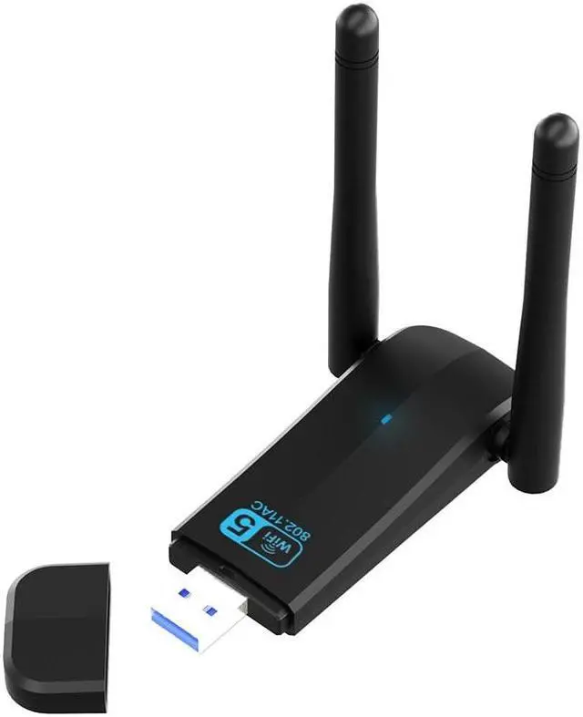 Alt view image 2 of 5 - USB Wi-Fi Wireless Network Card USB 3.0 1300Mbps 2.4G 5GHz WiFi5 Adapter Dual Band WiFi Card For PC Laptop Windows For MaxOS