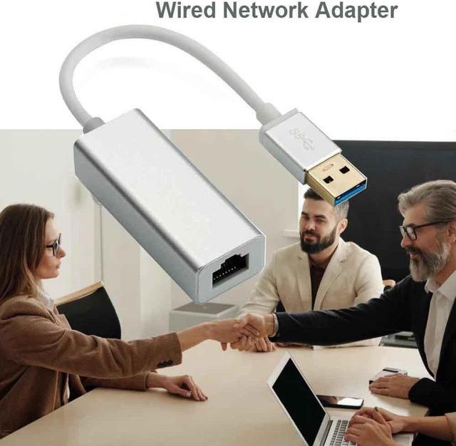 Alt view image 3 of 6 - USB 3.0 Ethernet Adapter USB Network Card to RJ45 10/1001000Mbps Lan  for Win7/Win8/Win10 For Macbook Laptop Ethernet USB(Black)