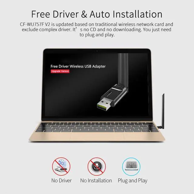 Alt view image 2 of 5 - Free Driver USB Wifi Wireless PC Network Card 150Mbps Mini Wifi Adapter with 6dBi Antenna WPS one key encryption