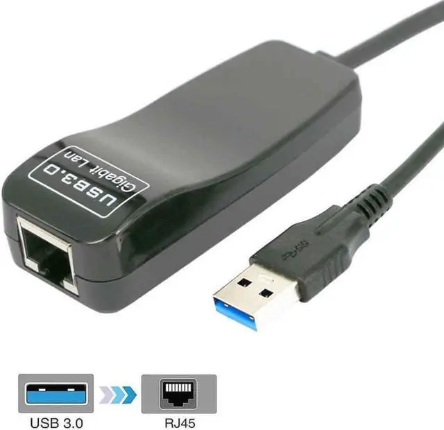 Alt view image 3 of 5 - Mini USB 3.0 Gigabit Ethernet Network Adapter USB to RJ45 Lan Wired Network Card for Windows 7/8/10 XP Laptop PC Computer