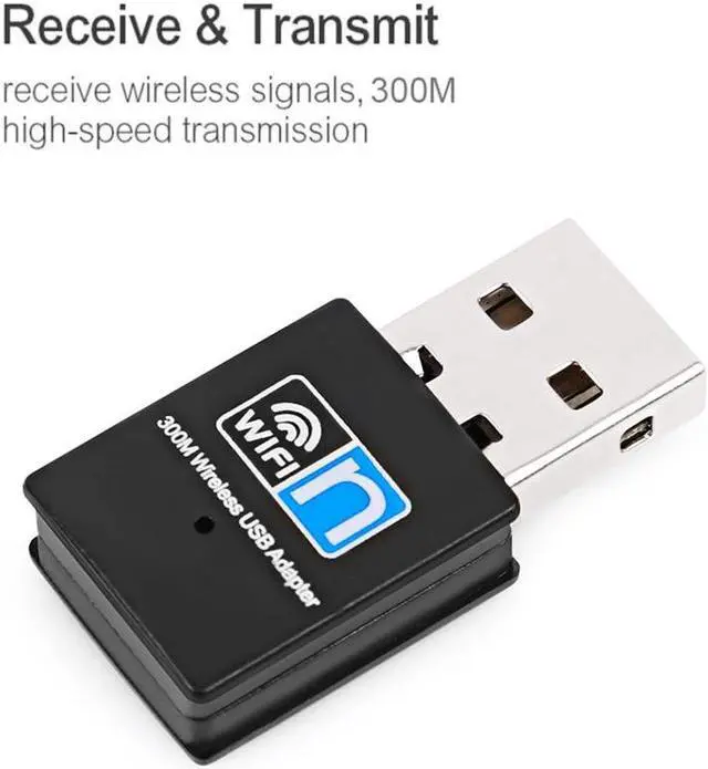 Alt view image 4 of 5 - Mini Wireless USB Wifi Adapter 802.11N 300Mbps USB 2.0 Receiver Dongle Network Card For Desktop Laptop Windows MAC