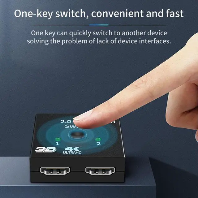 Alt view image 3 of 5 - HDMI-Compatible Splitter 4K Switch KVM Bi-Direction 1x2/2x1 HDMI-compatible Switcher 2 in1 Out for PS4/3 TV Box Switcher Adapter