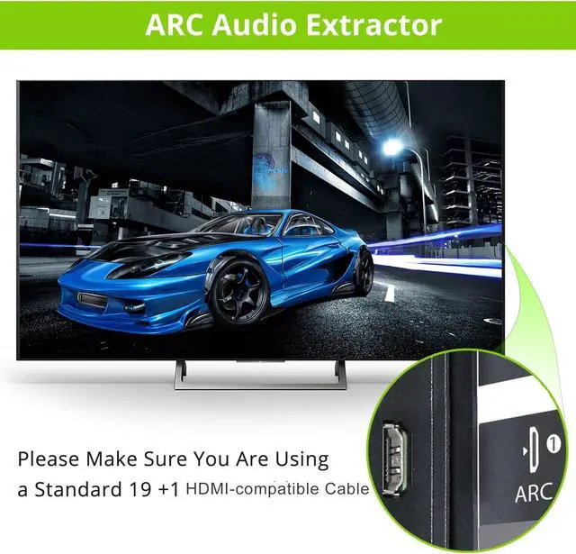 Alt view image 6 of 6 - DAC Audio Converter ARC Audio Extractor HDMI-compatible Optical SPDIF Coaxial to Analog 3.5mm Digital to Analog Audio Converter(B)
