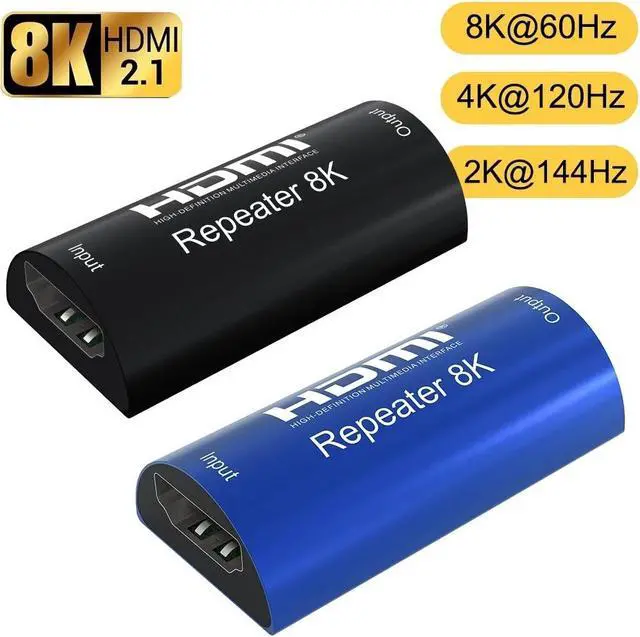 Alt view image 2 of 6 - 8K HDMI Repeater 30M 8K 60Hz 4K 120hz HDMI Cable Extender Signal Repeater Amplifier Booster Adapter HDMI2.1 HDR Video Converter Black