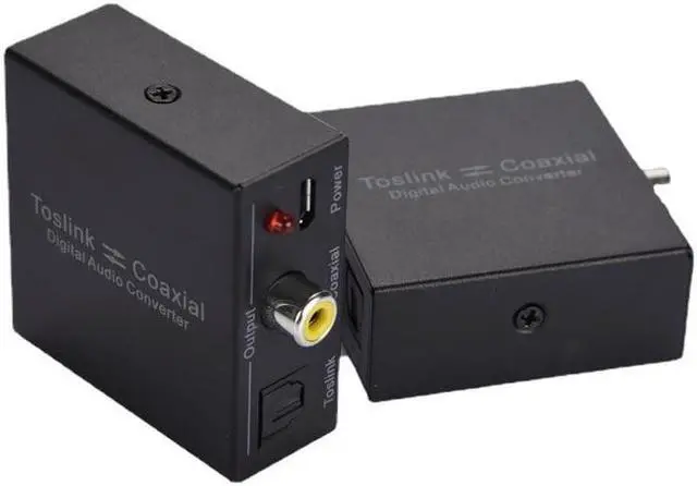 Alt view image 2 of 6 - Bi-directional Coaxial to Optical Converter Stereo Audio Toslink to Coaxial and Coaxial to Optical Toslink