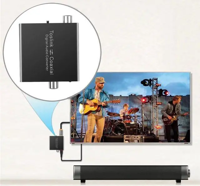 Alt view image 6 of 6 - Bi-directional Coaxial to Optical Converter Stereo Audio Toslink to Coaxial and Coaxial to Optical Toslink