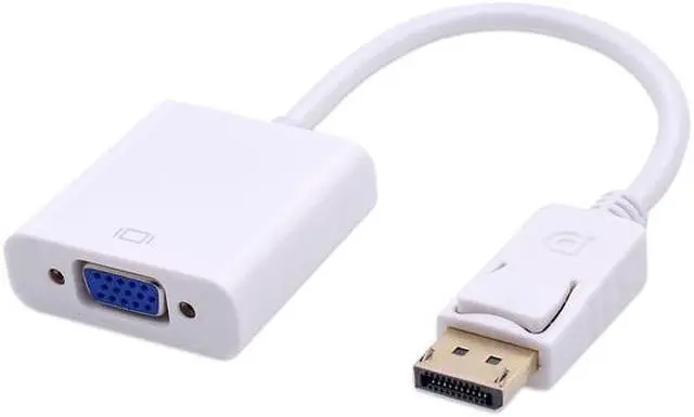 Main image of DisplayPort Display Port DP to VGA Adapter DP to VGA Cable 1080P Male to Female Converter for PC Laptop HDTV Monitor Projector(White)