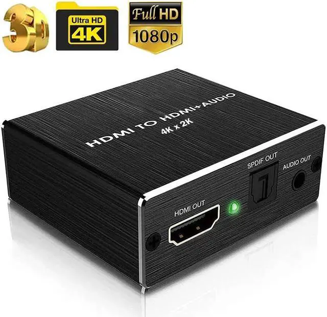 Main image of HDMI Audio Extractor HDMI to HDMI and Optical+ 3.5mm Stereo Audio Extractor Converter HDMI Audio Splitter Adapter