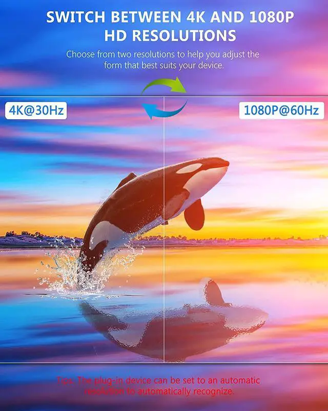 Alt view image 6 of 6 - HDMI Multiviewer Switch 4x1 HDMI Quad Seamless Switcher 4 in 1 Out Support 4K 30Hz 5 View Modes for PS4 Camera PC To TV Monitor(EU Plug)