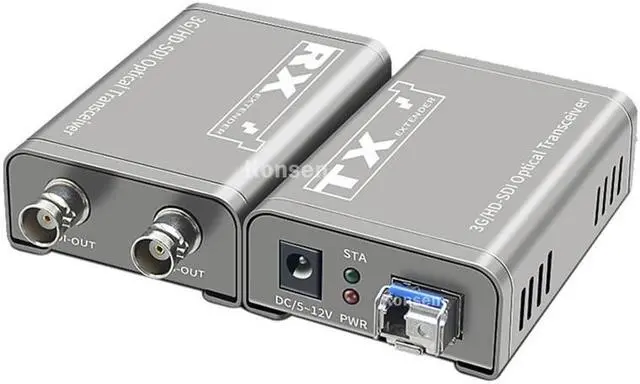 Main image of 3G SDI Fiber Extender over LC Fiber Optical cable to 20Km 1080P HD SDI Video Audio Fiber Extension Broadcast Level with LC SFP(With UK Plug)
(TX and RX)