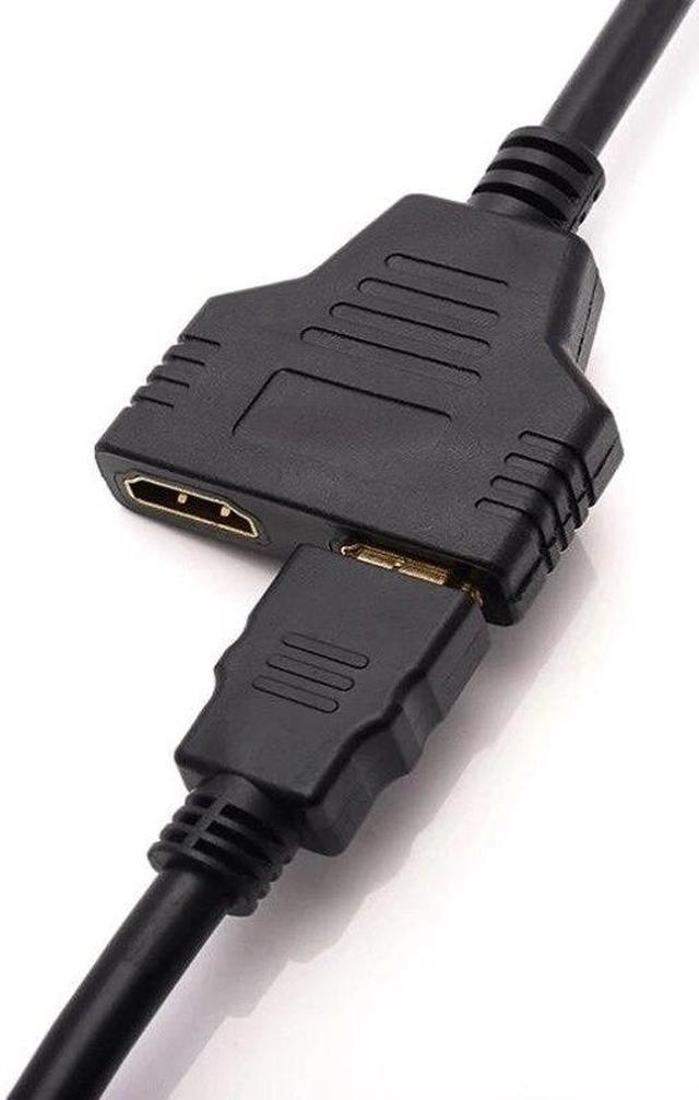 1080P HDMI Splitter 1x2 cable Adapter HDMI Splitter 1 in 2 HDMI Male to  Dual HDMI Female Y Splitter Cable for PC Laptop Monitor 