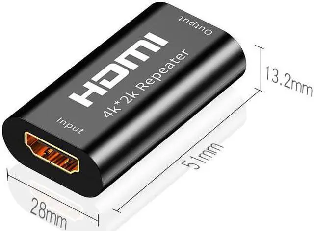 Alt view image 6 of 6 - Mini 4Kx2K HDMI Repeater Extender Amplifie 1080P 4K HDMI Female to Female Booster Amplifier 40m Extender Lossless Transmission