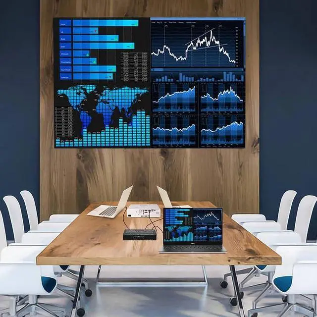 Alt view image 4 of 6 - 2 port HDMI 2.0 Audio Extractor Switch 2x1 4K 60Hz HDMI Switcher with 5.1CH ARC R/L+Toslink SPDIF+COAXIAL Audio Out HDR HDCP2.2(US power supply)