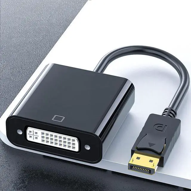 Alt view image 2 of 6 - 1080P DP to DVI Adapter DisplayPort Display Port to DVI Cable Adapter Converter Male to Female for PC Monitor Projector Displays