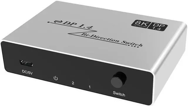 Main image of 8K Displayport 1.4 Switch 2 in 1 out DP Bi-Direction Switch Converter 2x1/1x2 8K 60Hz HDR DP Switch Displayport Switch Splitter