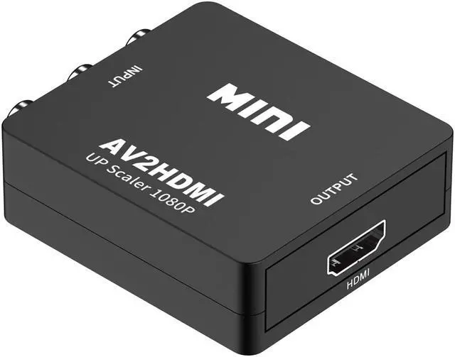 Main image of Mini HDMI to VGA Adapter VGA to HDMI 1080P AV to HDMI with Audio out Converter HDMI to AV AV/CVBS,VGA to AV,RVA to VGA Converter(AV to HDMI-black)