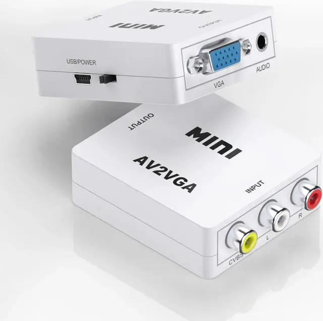 Alt view image 6 of 6 - Mini HDMI to VGA Adapter VGA to HDMI 1080P AV to HDMI with Audio out Converter HDMI to AV AV/CVBS,VGA to AV,RVA to VGA Converter(VGA to HDMI-black)