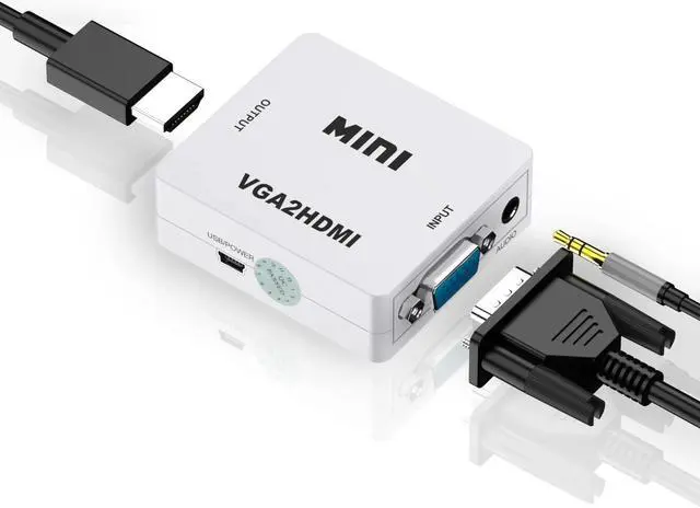 Alt view image 5 of 6 - Mini HDMI to VGA Adapter VGA to HDMI 1080P AV to HDMI with Audio out Converter HDMI to AV AV/CVBS,VGA to AV,RVA to VGA Converter(VGA to HDMI-black)
