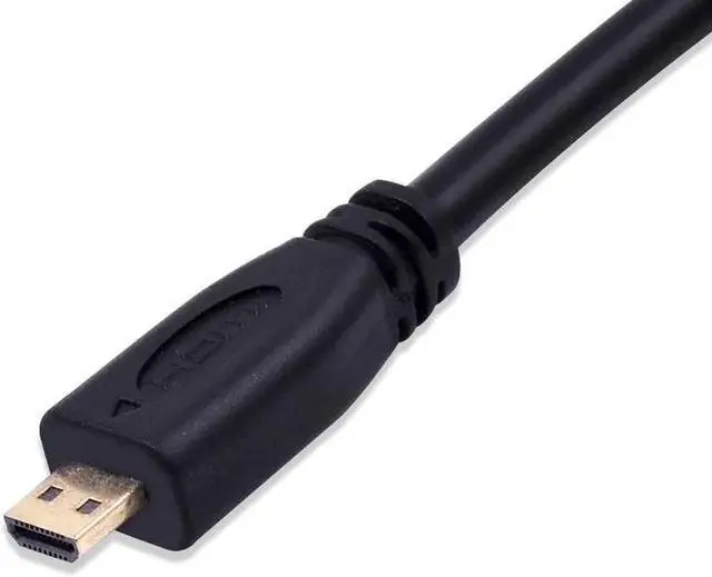 Alt view image 6 of 6 - Micro HDMI Input to VGA Output Connector Micro HDMI to VGA Cable Adapter 1080P for Camera Laptop PC HDTV PS4 Projector TV