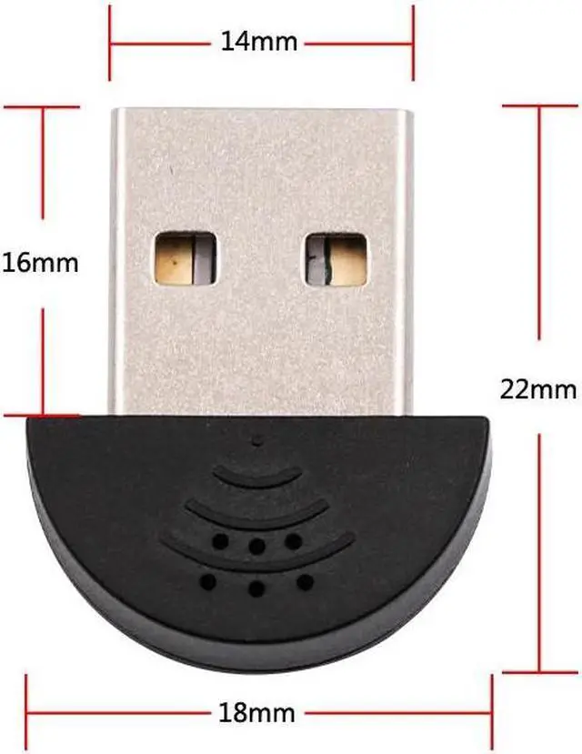 Alt view image 6 of 6 - Portable Super Mini USB 2.0 Microphone USB MIC Audio Adapter Portable Studio Speech Driver Free for Laptop/Notebook/PC/MSN/Skype