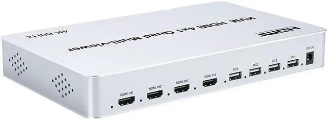 Main image of 4K 60Hz KVM HDMI Multi-viewer 4X1 HDMI Quad Screen Multiviewer with seamless 4 In 1 HDMI Multi viewer For USB Keyboard Mouse PC(AU Plug)
(4K 60Hz)