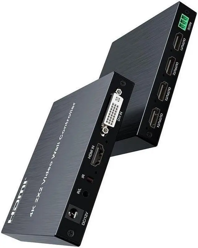 Main image of 4K 30Hz 2x2 DVI HDMI Video Wall Controller 2x2 TV Wall Processor Splicing Box 1080P 60Hz 1x2 1x3 1x4 4x1 Video Splicer Processor