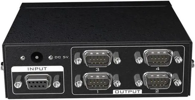Alt view image 2 of 6 - (EU Plug)(8 port)4 Port Active Serial RS232 Splitter 1 to 4 RS232 bi-direction Switcher Splitter 4 to 1 Support Bidirectional Transmission