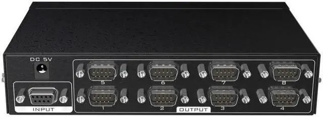 Main image of (EU Plug)(8 port)4 Port Active Serial RS232 Splitter 1 to 4 RS232 bi-direction Switcher Splitter 4 to 1 Support Bidirectional Transmission